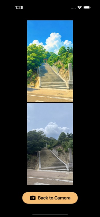 Comparing the captured photo with the reference image